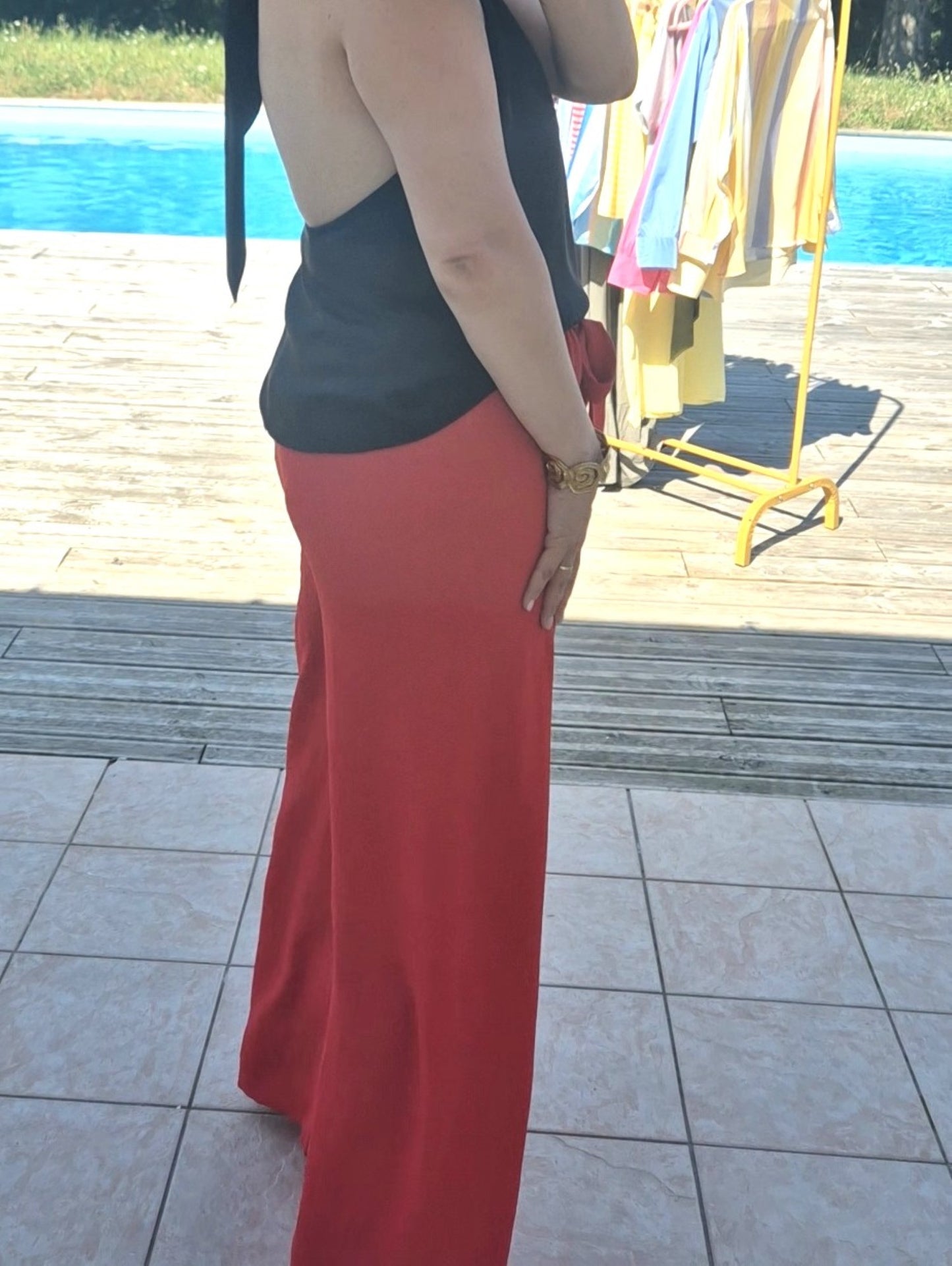 Pantalon taille nouée