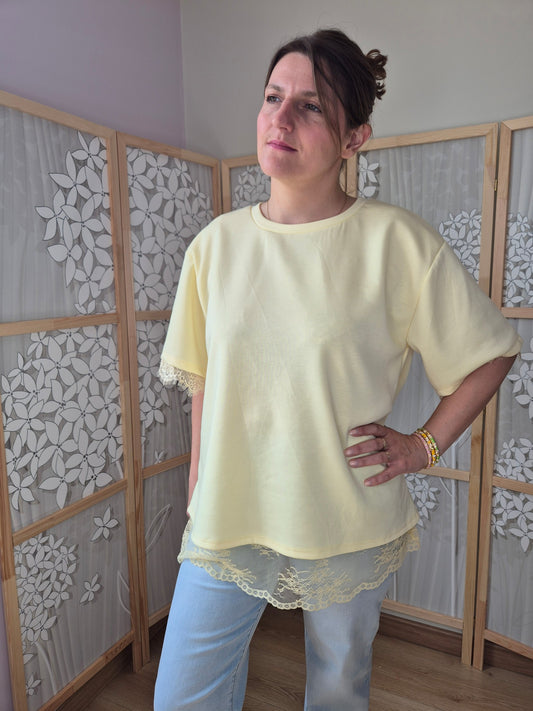 T-shirt dentelle dos