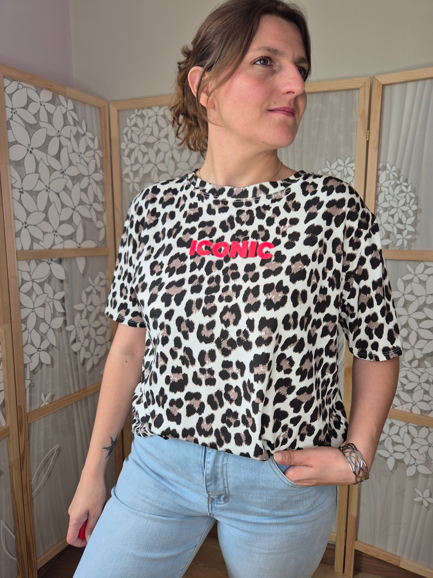 T-shirt léopard ICONIC