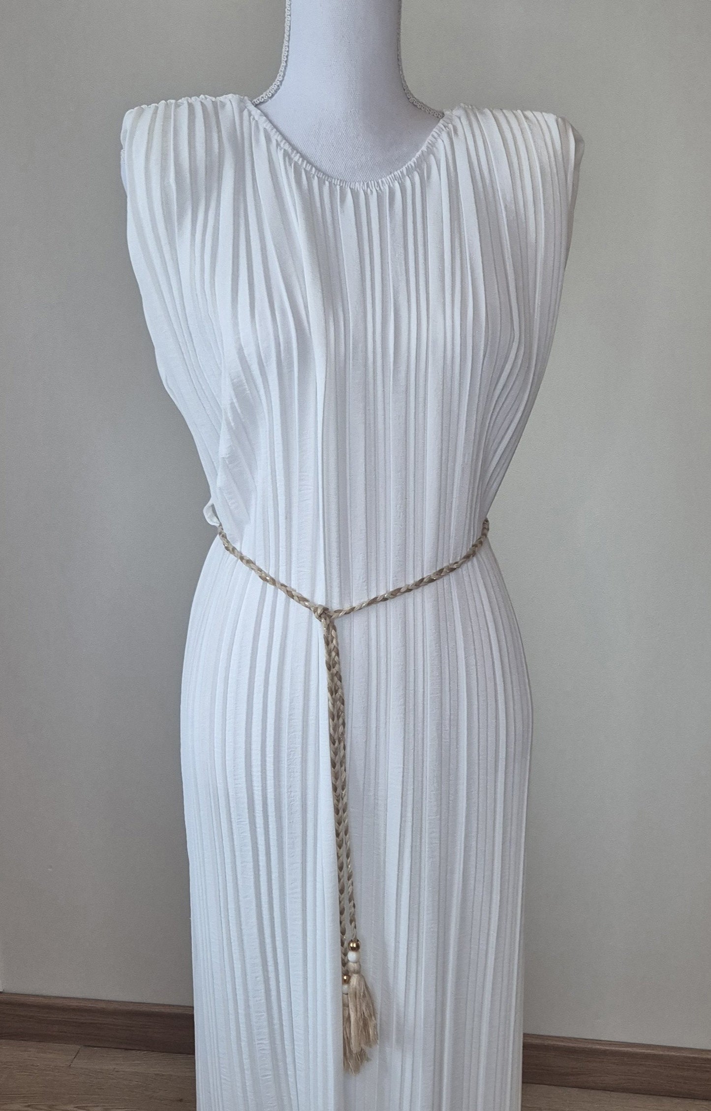 Robe longue plissée