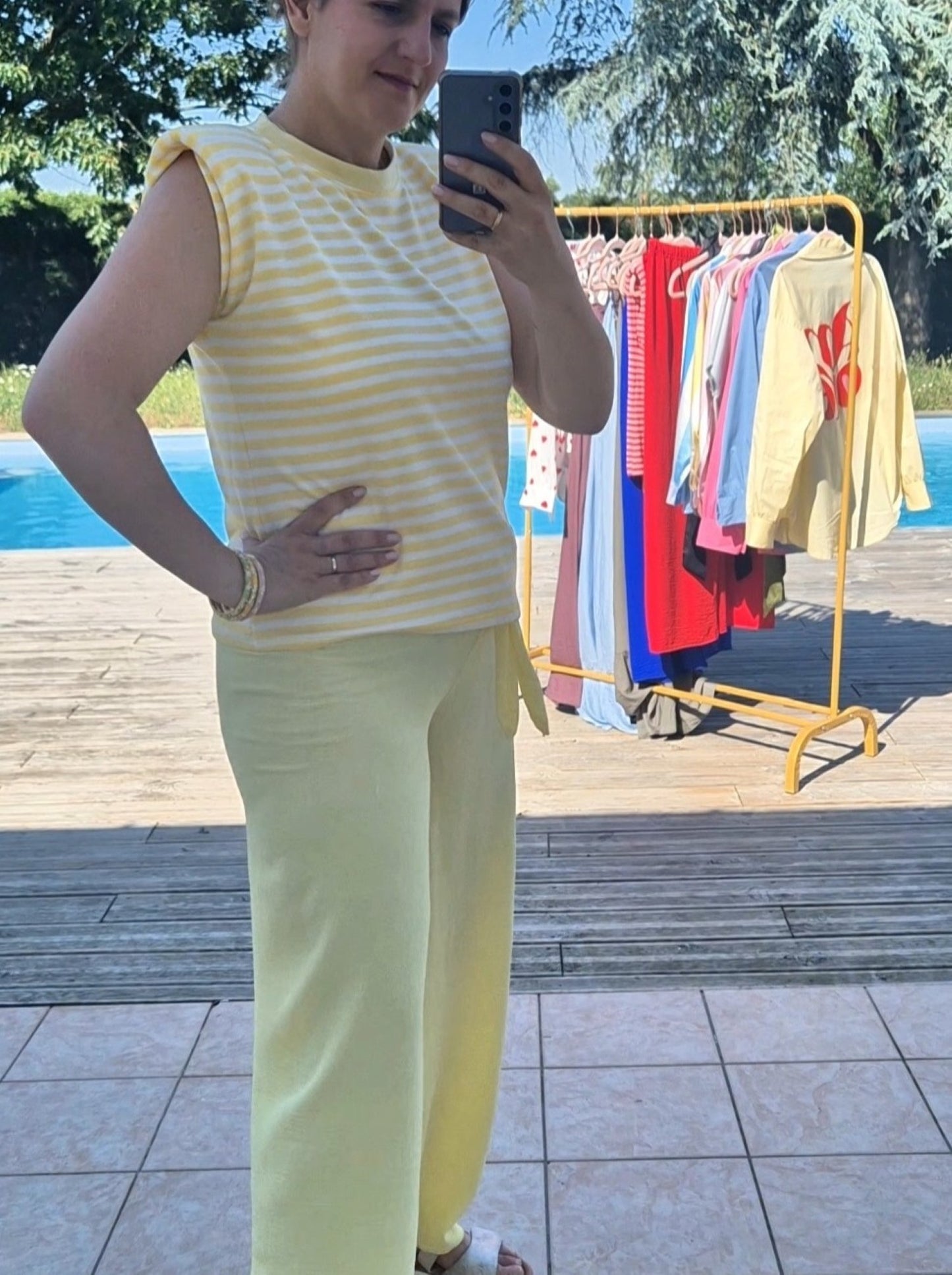 Pantalon taille nouée